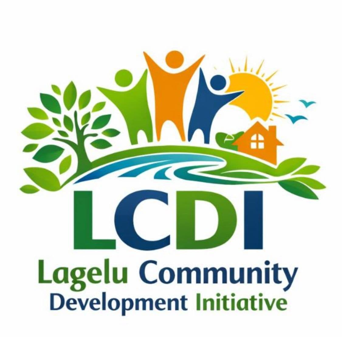 Official LCDI logo — people, tree, sun, home and river